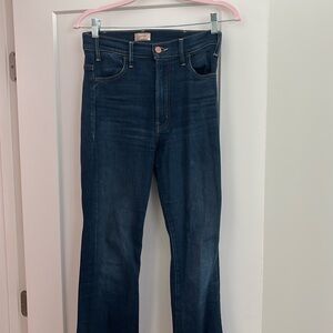 MOTHER hustler ankle fray jeans